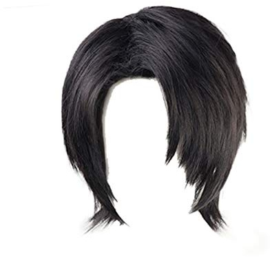 GZIRUE Schwarz Kurze Gerade Perücke Haar für Yuuta Okkotsu Cosplay Halloween Party Anime Kaisen Wig Kostüm
