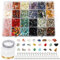 SWAWIS 24 Farben Edelsteine mit Loch, 4-8mm Steinperlen Unregelmäßige Gemstone Chips Beads, Edelsteinperlen Basteln Schmuck Bastelset mit Distanzperlen Bhrhaken Biegeringe Kristalllinie