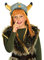narrenkiste K40121149 Silber Kinder Wickinger Mütze mit Haar Gallier