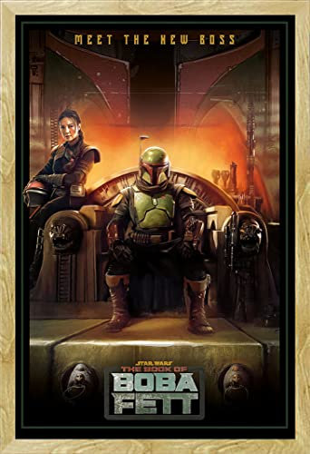 empireposter Star Wars - The Book of Boba Fett - Poster - Größe 61x91,5 cm + Wechselrahmen, Shinsuke® Maxi MDF Buche, Acryl-Scheibe