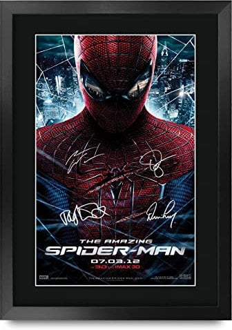 HWC Trading FR A3 Amazing Spider-Man 1 Andrew Garfield Geschenke Geduckter Poster Signiertes Autogramm Foto für Fans von Film Memorabilien - A3 Framed