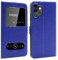 CEKA TECH Coque pour Samsung Galaxy A13 4G (6,6 Pouces), Etui Housse avec FENETRES, Pochette Magnétique pour (Samsung A13 4G) - Bleu