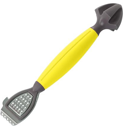 Lemon Zester Bar Tool 3 in 1, Citrus, Lime Zester, Reamer and Grater with a Soft-Touch Handle, Compact for Easy Storage and Dishwasher Safe