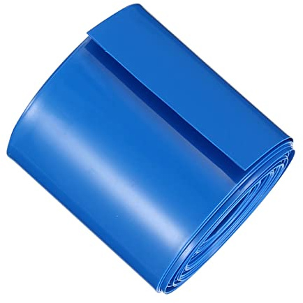 DMiotech 50mm Piatto 5m Batteria Guaine PVC Avvolgimenti Calore Termoretraibile Tubi per 18650 Batteria Pacchetto Blu