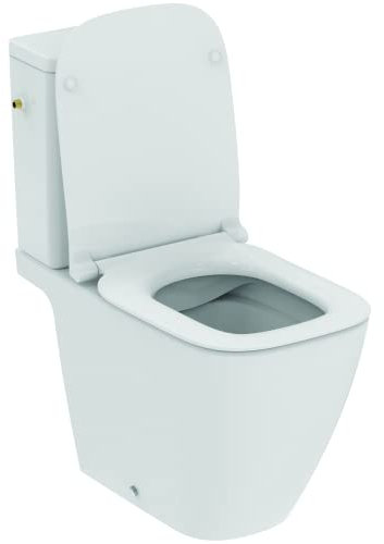 Ideal Standard I.Life B Pack WC à poser,Abattant WC Ultrafin & Frein de Chute, Longueur 66,5 cm, Sans Bride RimLS+, Double Chasse d'Eau, Sortie Horizontale T534801
