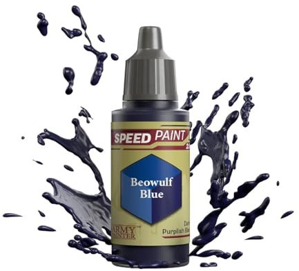 The Army Painter Speedpaint Beowulf Blue 2.0, Single Modellbau Acrylfarbe 18ml Einschichtige Lackierlösung Für Fantasy Tabletop Miniatures Like Warhammer 40k Figuren und DnD Miniatures