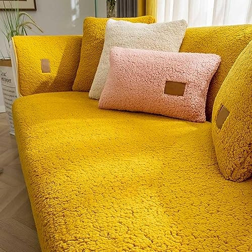 VEAI Samt Sofabezüge 1 2 3 4 Sitzer Sofabezug Couchbezug L Form Ecksofa Sofa/Couch überwurfdecke, Samt Couch Überwürfe Sofahusse Sofaüberwürfe rutschfest Sofa Abdeckung(#16,90x240cm)