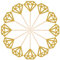 Cupcake Toppers, 50 Pack Gold Glitter Diamond Ring Donut Toppers Cupcake Picks for Bridal Shower Engagement Party Decorations