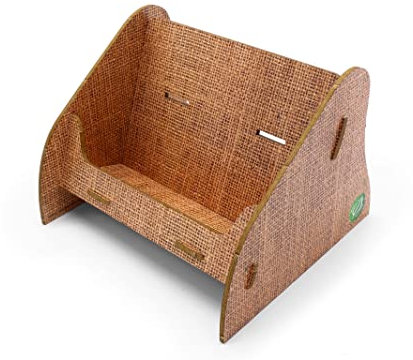 stableco 1x ökologischer Prospektständer DIN A6 horizontal mit 1 Fach stabiler Flyerständer im natural Design No Plastic! Just Paper! nachhaltiger Prospekthalter, Postkartenständer schnell aufzubauen