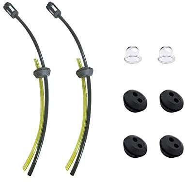 8 Pezzi Tubi Serbatoio Decespugliatore Filtro Benzina, Decespugliatore Tubo Carburante, Kit tubo Filtro Serbatoio Carburante con Guarnizioni e Primer per Decespugliatore Motosega Tagliasiepi Potatore