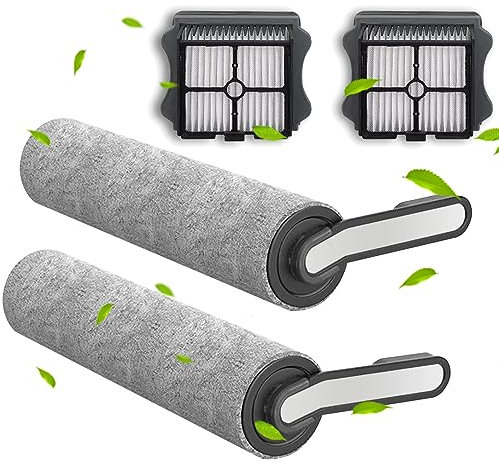 Rebirthcare S5 Ersatzteile für Tineco Floor One S5 / S5 Pro / S5 Pro 2 / S5 Extreme Nass-Trocken-Staubsauger Ersatzteile Zubehörset für Tineco Floor One S5 (2 Bürstenrolle + 2 HEPA Filter)