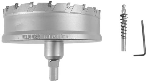 WELDINGER 110mm Lochsäge Hartmetall für Stahl, Edelstahl NE-Metall Guss