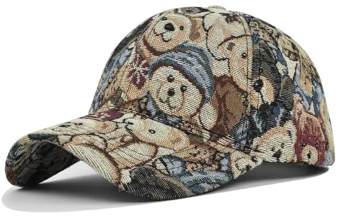 SOYNIA Herren Kappe Hut Männer Und Frauen Outdoor Bär Baseball Kappe Freizeit Sport Rebound Cap Verstellbare Cap Street Hip Hop Cap Ente Zungen Kappe