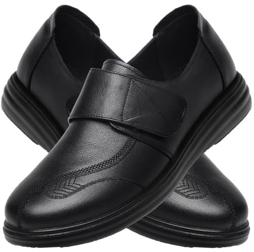 AEHO Hallux Valgus Schuhe Damen Komfort Niedriger Keil Slip On Walking Kleid Schuhe zum Hineinschlüpfen Wandersneaker Lässige Orthopädische Leichte Schuhe,Schwarz,41/255mm