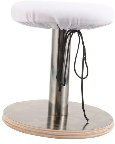 Cabilock Wooden Round Ironing Stool for Sleeve Ironing Clothes Ironing Board Sturdy Wooden Cuff Ironing Stool Space-saving Design