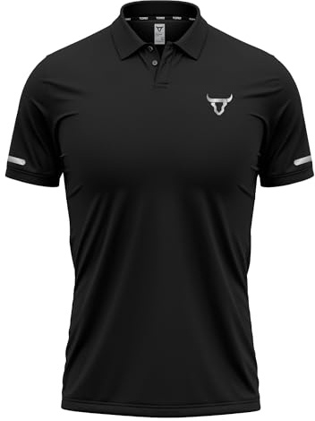 TORO ACTIVA Mens Polo T Shirt Lightweight and Breathable Quick Dry 3 Button Ribbed Collar Comfortable Short Sleeve Polo Shirt