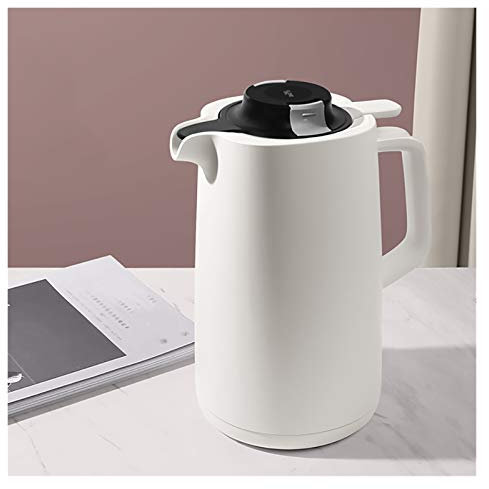 ZYFBD Portable Thermos Coffee Carafe,1.5L Thermal Carafe Jugs With Glass Liner,Double Wall Vacuum Insulated Pitcher,Vacuum Thermos With Temperature Display Lid
