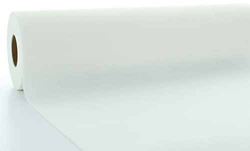 serviettendirekt.de ALLES FÜR DEN GEDECKTEN TISCH | Airlaid Tischdeckenrolle 118 cm x 40 m 1 Stück/Rolle Rollenware Tischdecke Tischtuch Meterware auf Rolle (Weiß Airlaid 40m)
