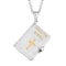 ShopLC Bibelkreuz-Halskette für Männer und Frauen, Psalm 23 inspiriert, Edelstahl, einzigartiges zweifarbiges Design, hypoallergene Halskette