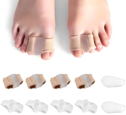 10pcs Bunion Toe Separators Set, Gel Bunion Corrector, Soft Big Toe Spacers | Gel Bunion Protector Shield, Elasticity Hammer Toe Straightener, Tailor Toe Guard Cushions, Bunion Pain Relief Pads, Soft