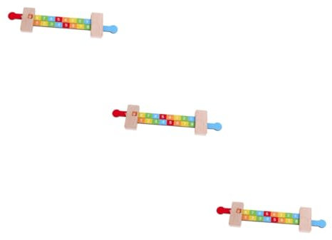 VICASKY 3st Mathe-Spielzeug Spielzeuge Spielzeug Für Kinder Passendes Lineal-mathespielzeug Herrscher Der Kindergarten-grundschule Mathe-lehrmittel Für Kinder Kinderspielzeug Bambus