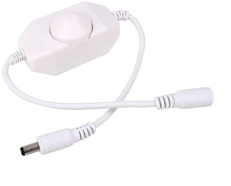 4PCS LED Online Dimmer, LED Monochrome Contact Switch Controller, Online Stepless Dimmer Controller, LED Strip Brightness Control On/Off Switch, Switch DC Mini LED Dimmer Touch Switch (White)