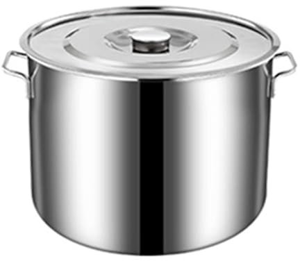 Stainless Steel Stock Pot with Lid, Stockpot Sauce Pot Steamer Stainless Steel Soup Bucket Large Capacity Soup Pot with Lid for Home Restaurant