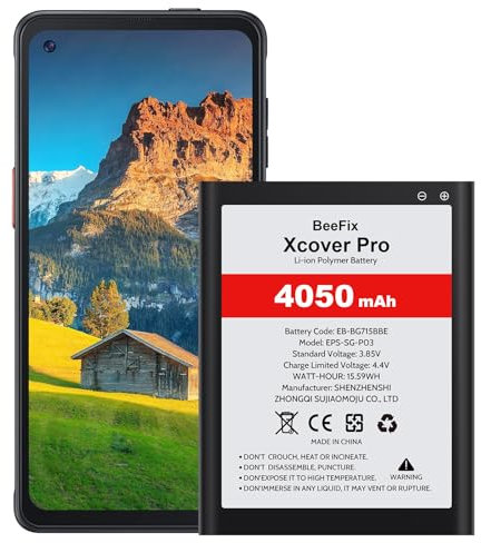 Akku für Samsung Galaxy Xcover 6 Pro EB-BG715BBE: 4050mAh Hoch Kapazitiver Ersatzakku Li-Ion Polymer für Galaxy Xcover Pro