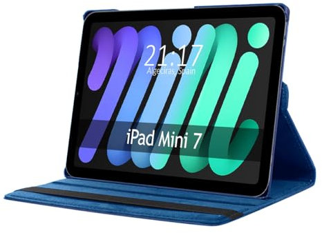 Custodia girevole 360 per Apple iPad Mini 7 (2024) Colore Blu