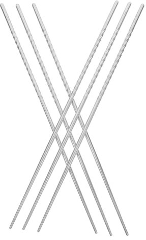 ABOOFAN 3 Paar Essstäbchen Aus Edelstahl Asiatische Essstäbchen Utensilien Essstäbchen Spülmaschinenfest Metall Essstäbchen Wiederverwendbare Koch Essstäbchen Wiederverwendbare