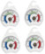 FIXOSHEE 4pezzi Termometro Frigorifero Display Puntatore Strumento Misurazione Per Freezer e Supermercati e Facile Usare Per Controllare Temperature Refrigerati