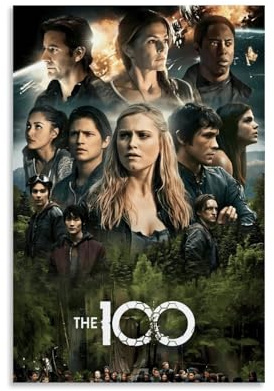 KNKncnv TV Series The 100 Poster Dekorative Malerei Leinwand Wandkunst Wohnzimmer Poster Schlafzimmer Malerei,Wandkunst Bilddruck Moderne Familienzimmer Dekor 12x18inch(30x45cm)