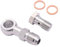 Brake Pipe Universal Stainless Steel M10 / M11x1.0 / M12 / M14x1.5 to AN4 Or AN6-6 Banjo Bolt Hose Barb Brake Line Fitting EPCGQ240 Car Brake Hoses(M12x1.25 mm to AN6-6)