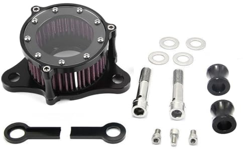 DUZEPA Kit sistema filtro aria moto Filtro aria motore in alluminio CNC per moto per motore XL 883 1200 X 48
