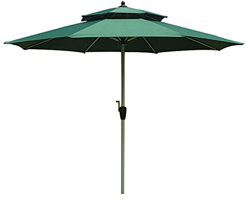 QYYZTQY m für den Außenbereich, regenfester großer Sonnenschirm mit doppelter Oberseite, Aluminiumstange, 220 g Polyestergewebe, runder Gartensonnenschirm, außer der Basis