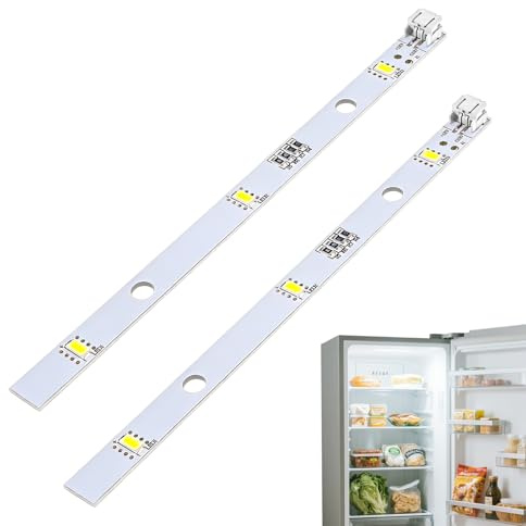 2 Stück LED Kühlschrank Licht für Gorenje Rongsheng Hisense,Kühlschranklampe LED,E349766 MDDZ-162A 1629348 DC12V 2W LED-Lichtleiste Ersatz-Kühlschranklampe für Kenwood KIFF5017 KIFF5020 KIFF7017