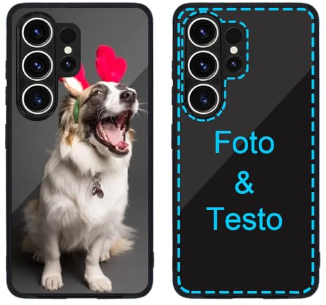 MXCUSTOM Cover Personalizzata per Samsung Galaxy S26 Ultra | Custodia Personalizzate Antigraffio Vetro Temperato Antiurto Paraurti Morbido con Foto Immagine Testo Design Crea (P1)