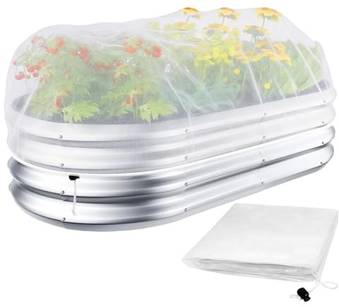 Hochbeet Netz 150 x 75 x 50 cm, Pflanzenschutznetz, Hochbeetabdeckung, Pflanzenschutznetz Insekten, Insektenschutznetz für Pflanzen, Schutz vor Insekten, Streifenhörnchen, Vögeln