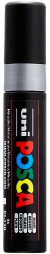 Uni-Ball 186382 - POSCA marker PC17K, met extra brede rechthoekige punt, zilver, 1 stuk