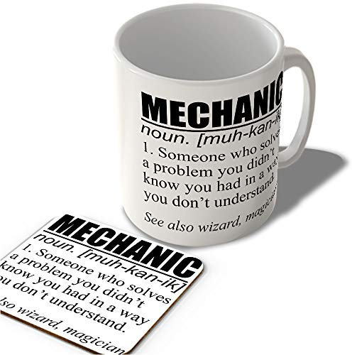 McMug - Mechanic Definition - Mug and Coaster Set, Ceramic, 11fl.oz.