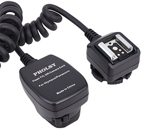 PHOLSY TTL Kamera Blitzkabel Blitz Zubehör Verbindungskabel kompatibel mit Olympus/Panasonic - 2 m, ähnlich FL-CB05