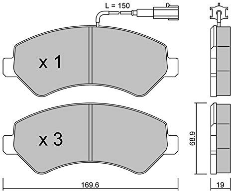 metelligroup 22-0709-0 Bremsbeläge, Made in Italy, Ersatzteile für Autos, ECE R90-zertifiziert, Kupferfrei