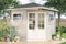 Alpholz 5-Eck Gartenhaus Sunny-B aus Massiv-Holz Imprägniert (Pinie), Gerätehaus mit 28 mm Wandstärke, Garten Holzhaus inklusive Montagematerial, Geräteschuppen Größe: 250 x 250 cm, Spitzdach