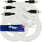 1STec 5 x Gold Plated Bose 5.1 Acoustimass Lifestyle 10 15 18 28 48 V and T System Rear or Front Cube Surround Sound Satellite Speaker Wire RCA to Stripped Bare Ends (5 Lead Set, White)