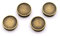 Vintageparts DIY Schiebeperlen in antik bronzefarben für 14 mm Cabochons 4 Stück zum Schmuck selber Machen