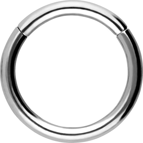 PIERCINGLINE Anello segmentato Clicker in acciaio chirurgico, piercing in oro, argento, rosa, nero o blu, per naso, setto, orecchio, elica o trago