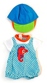 Miniland Set Puppenkleidung 32cm, Strandoverall mit Cap