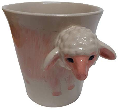 Tier/Schaf/Schäfchen Tasse 3d/Becher mit Tiermotiv/Schaf/Schäfchen Geschenk/Figur Tierliebhaber/Tierfreund