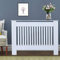 ZanGe Radiator Cover White Premium Durable MDF, Vertical Slatted Design, Wood Grill Modern Heating Home Furniture Cabinet Shelf Shelving Easy Assembly- Medium H82 x W112 x D19 cm