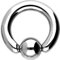 PIERCINGLINE Titan Klemmkugelring BCR Piercing Ring Lippe Ohr Tragus Helix Silberfarben 6 x 2,5 x 14 mm